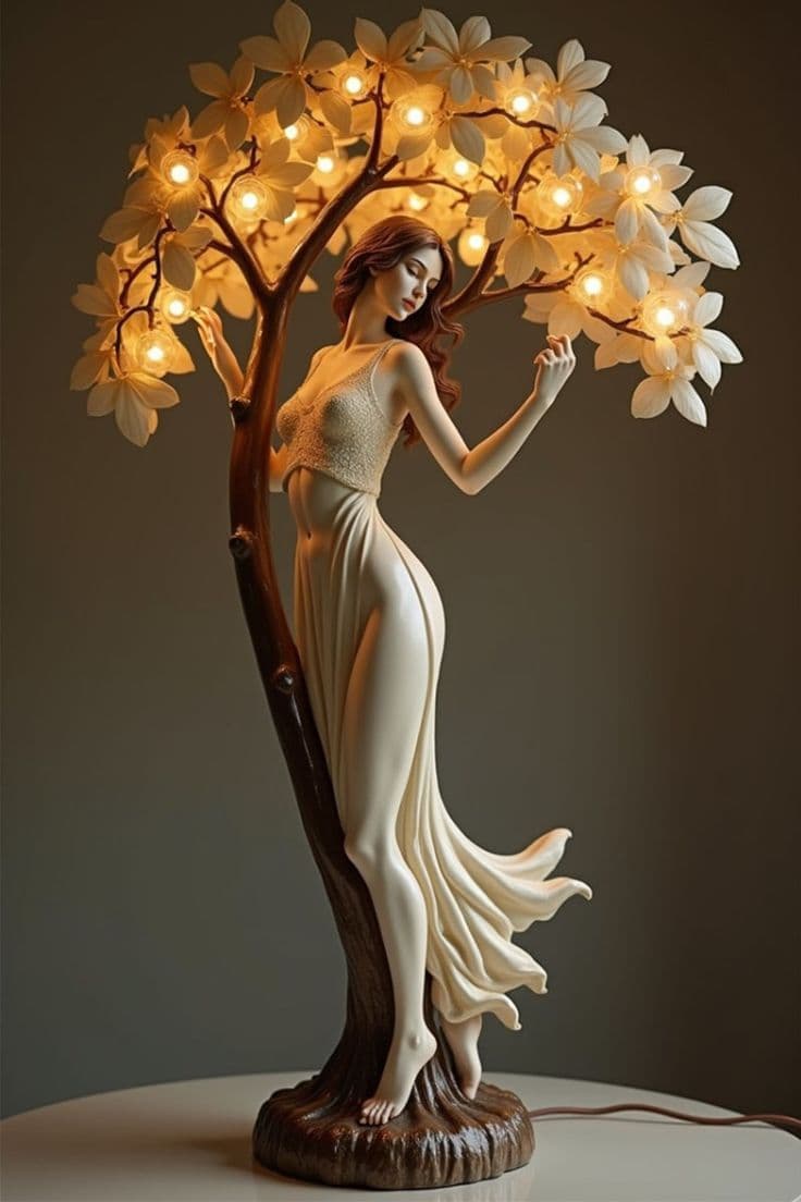 Blooming Tree Goddess Lamp